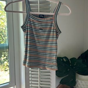 Vintage Stussy slightly cropped rainbow shirt